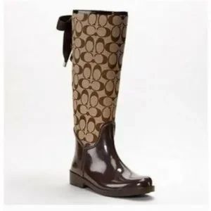 Coach Tristee Logo Rain Rubber Boots